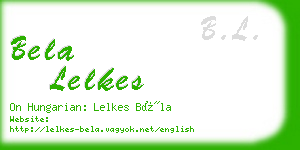 bela lelkes business card